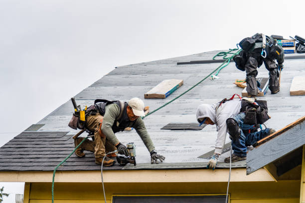 Professional Gutter Installation technician working in Somerville, TN